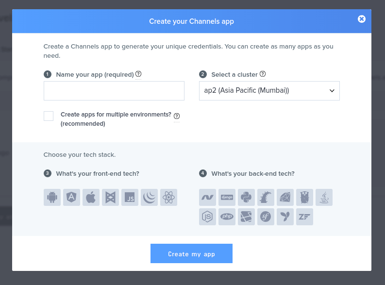 Create channel app Create channel app