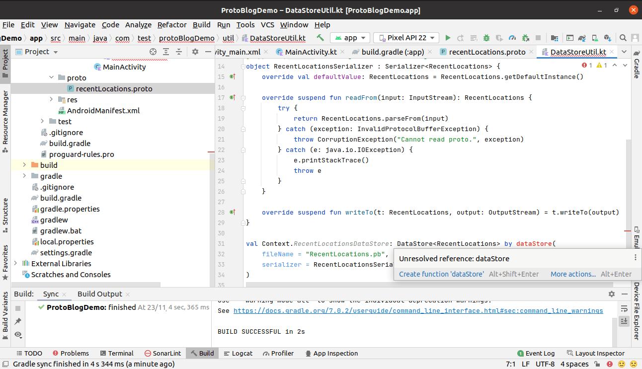 dataStore invalid ref
